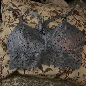 forever 21 blue lace bralette
